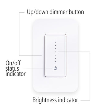 Smart Lighting Touch/Slide Dimmer Switch - WiFi Remote App Control; Compatible with Alexa and Google Home Assistant - JONATHAN Y